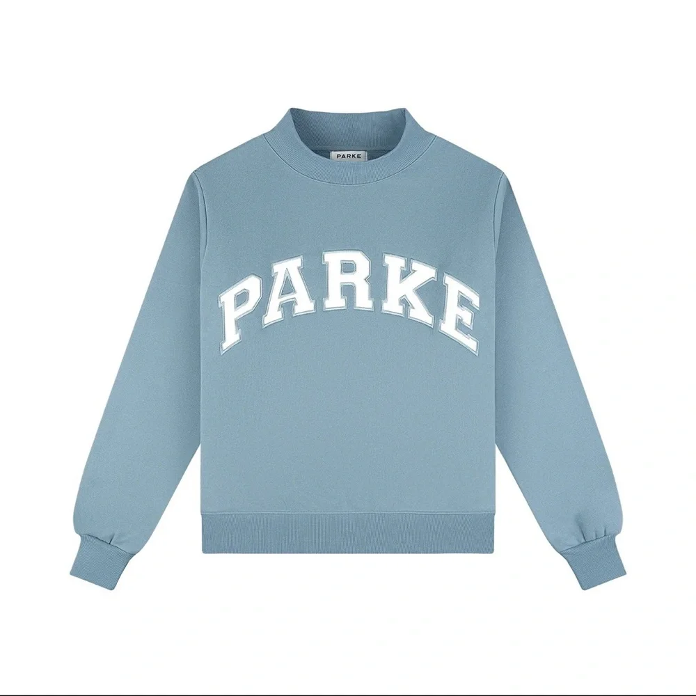 PARKE Varsity Mockneck Glacier White NWT - Picture 2 of 4